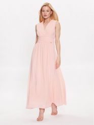 Rinascimento Sukienka wieczorowa CFC0114421003 Różowy Regular Fit. Czerwone sukienki Rinascimento, m, bez wzorów, z syntetyku, wizytowe, bez kołnierzyka, bez ramiączek. Za 419.99 zł.