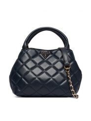 Guess Torebka Juliet Mini HWQG24 56710 Granatowy. Niebieskie torebki klasyczne Guess, z aplikacjami, ze skóry, bez dodatków. Za 544.99 zł.
