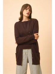 Just Cashmere Kaszmirowy kardigan "Chelsea" w kolorze ciemnobrązowym rozmiar: S. Brązowe kardigany Just Cashmere, s, bez wzorów, z kaszmiru. Za 426.99 zł.
