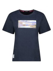 Geographical Norway Koszulka w kolorze granatowym rozmiar: S. Niebieskie bluzki Geographical Norway, s, bez wzorów, z bawełny, bez kołnierzyka, bez ramiączek. Za 61.60 zł.