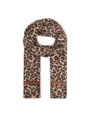 Guess Szal AW5349 MOD03 Brązowy. Brązowe rękawiczki Guess, z aplikacjami, z materiału. Za 199.99 zł.