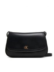 Calvin Klein Torebka Ck Flap Camera Bag LV04F3421G Czarny. Czarne listonoszki Calvin Klein, bez wzorów, ze skóry, bez dodatków. Za 409.99 zł.