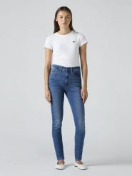 Levi's Dżinsy - Skinny fit - w kolorze niebieskim rozmiar: W27/L28. Niebieskie jeansy Levi's®, l, z aplikacjami, z podwyższonym stanem. Za 199.49 zł.