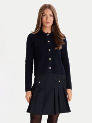 Morgan Kardigan 252-MIMDIE Granatowy Regular Fit. Niebieskie kardigany Morgan, s, bez wzorów, z syntetyku. Za 329.99 zł.