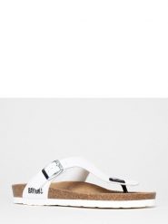 BAYTON Japonki "Mercure" w kolorze białym rozmiar: 37. Białe klapki Bayton, bez wzorów, z otwartym noskiem, bez obcasa. Za 109.45 zł.