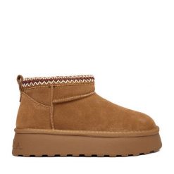 Śniegowce Badura. Brązowe trapery i śniegowce Badura. Za 259.99 zł.