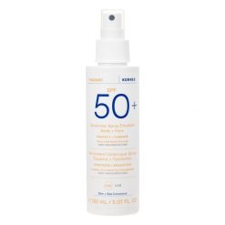 KORRES Jogurtowa emulsja do opalania w sprayu do twarzy i ciała SPF50+ Ochrona przeciwsłoneczna 150 ml Damski. Kremy do opalania KORRES. Za 140.59 zł.