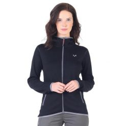 Damska bluza rozpinana z kapturem 100% Merino - Marin/Woolona. Czarne bluzy WOOLONA, m, bez wzorów, z kapturem. W wyprzedaży za 540.00 zł.