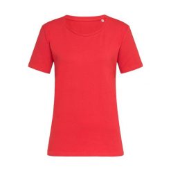 Koszulka Damska Claire Crew Neck Relaxed Fit T-shirt. Czerwone t-shirty STEDMAN, xs, bez wzorów, bez kołnierzyka, bez ramiączek. Za 71.99 zł.