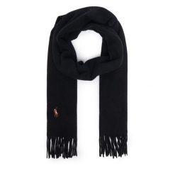 Szal Polo Ralph Lauren. Czarne szaliki Polo Ralph Lauren, bez wzorów. Za 599.99 zł.