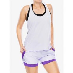 Top damski Under Armour Knockout Tank. Białe koszulki sportowe Under Armour, bez wzorów, bez ramiączek. Za 104.99 zł.