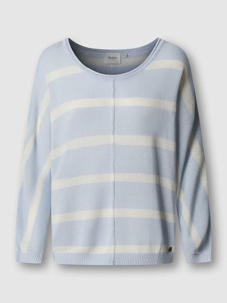 Pepe Jeans Sweter "Alberta" w kolorze błękitnym rozmiar: M. Niebieskie swetry Pepe Jeans, m, bez wzorów, z bawełny, bez ramiączek. Za 174.95 zł.