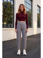 SOULSHAE Spodnie w kolorze szarym rozmiar: 5XL. Szare spodnie materiałowe SOULSHAE, xl, bez wzorów, z materiału, z podwyższonym stanem. Za 114.95 zł.