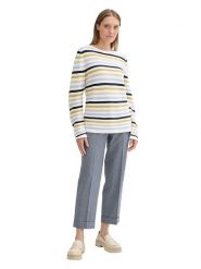 Tom Tailor Sweter w kolorze kremowym ze wzorem rozmiar: XXL. Brązowe swetry Tom Tailor, xxl, bez wzorów, z bawełny, bez ramiączek. Za 66.00 zł.