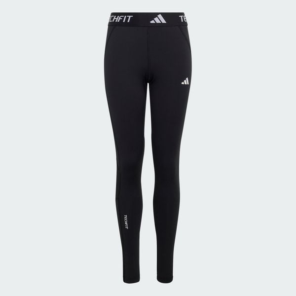 DŁUGIE LEGGINSY TECHFIT. Białe legginsy Adidas, m, bez wzorów, z dzianiny, długie. Za 129.00 zł.