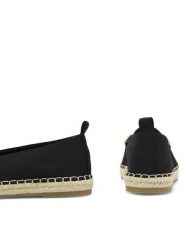 DeeZee Espadryle WSS21182-01 Czarny. Czarne espadryle DeeZee, bez wzorów, z materiału, bez obcasa, bez zapięcia. Za 89.99 zł.