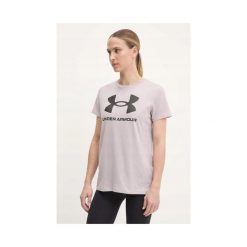 Koszulka Damska T-Shirt Damski Sportowy Under Armour Rival Logo Ss S. Czerwone koszulki sportowe Under Armour, bez wzorów, bez ramiączek, do biegania. Za 99.99 zł.