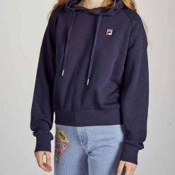 Damska bluza Fila WOEN FLORESHA hoody 687272-170. Niebieskie bluzy Fila, xs, bez wzorów, z bawełny, z kapturem. Za 183.44 zł.