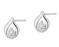 Kolczyki srebrne z cyrkoniami. Szare kolczyki Apart, z cyrkonią, srebrne. Za 139.00 zł.