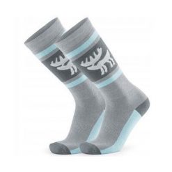 Skarpetki narciarskie unisex Qunature z wełną merino. Niebieskie skarpety QUNATURE, bez wzorów, z wełny. W wyprzedaży za 54.00 zł.