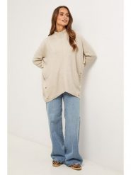 Soft Cashmere Sweter w kolorze beżowym rozmiar: 38/40. Brązowe swetry Soft Cashmere, bez wzorów, bez ramiączek. Za 152.99 zł.
