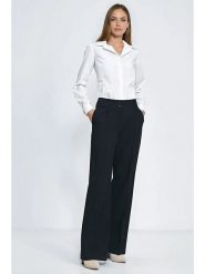 Nife Spodnie w kolorze czarnym rozmiar: 36. Czarne spodnie materiałowe Nife, bez wzorów, z materiału. Za 187.52 zł.