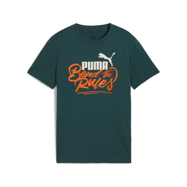Młodzieżowa koszulka MID90s III z grafiką PUMA. Zielona bluzki Puma, m, bez wzorów, młodzieżowe, bez kołnierzyka, bez ramiączek. W wyprzedaży za 69.00 zł.