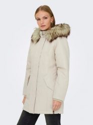 ONLY Parka w kolorze kremowym rozmiar: S. Brązowe parki Only, s, bez kaptura. Za 278.01 zł.