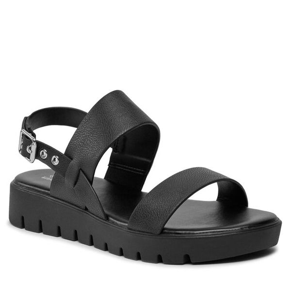 Sandały Call It Spring. Czarne sandały Call it Spring, bez wzorów, bez obcasa, na płaskiej podeszwie, bez zapięcia. Za 229.99 zł.