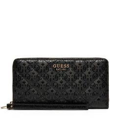 Duży Portfel Damski Guess. Czarne portfele Guess, z aplikacjami. Za 289.99 zł.