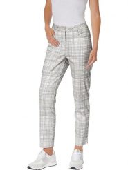 Heine Spodnie w kolorze szaro-białym rozmiar: 40. Szare spodnie materiałowe Heine, bez wzorów, z materiału. Za 144.58 zł.