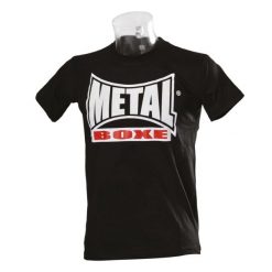Koszulka z krótkim rękawem Metal Boxe vintage. Czarne bluzki METAL BOXE, xl, bez wzorów, sportowe, bez kołnierzyka, bez ramiączek. Za 165.00 zł.