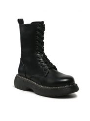 DeeZee Trapery ZAL90087-4 Czarny. Czarne botki DeeZee, ze skóry. Za 229.99 zł.