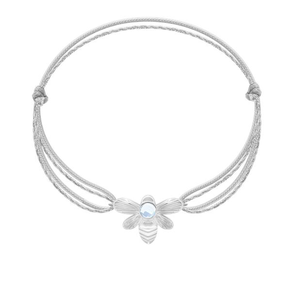 Bransoletka na sznurku Honey, posrebrzana. Szare bransoletki Lilou, posrebrzane. Za 208.00 zł.