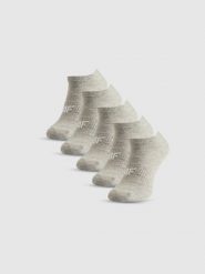 4F Skarpetki stopki (5-pack) damskie - szare 39-42. Szare skarpety 4f, bez wzorów, z bawełny. Za 59.99 zł.