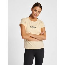 Koszulka damska Hummel Booster. Brązowe bluzki Hummel, xs, bez wzorów, sportowe, bez kołnierzyka, bez ramiączek. Za 124.50 zł.