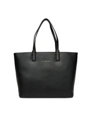 Tommy Hilfiger Torebka Th Logotape Tote AW0AW17449 Czarny. Czarne shopper TOMMY HILFIGER, bez wzorów, ze skóry, bez dodatków. Za 589.99 zł.