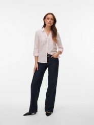 Vero Moda Koszula w kolorze jasnoróżowym rozmiar: M. Różowe koszule Vero Moda, m, bez wzorów, z bawełny, bez kołnierzyka, bez ramiączek. Za 104.99 zł.