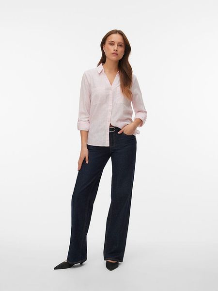 Vero Moda Koszula w kolorze jasnoróżowym rozmiar: M. Różowe koszule Vero Moda, m, bez wzorów, z bawełny, bez kołnierzyka, bez ramiączek. Za 91.77 zł.