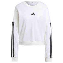 Bluza damska Adidas W 3S FT SWT JD5285 biała, długi rękaw. Białe bluzy Adidas, s, bez wzorów, bez kaptura. Za 218.50 zł.