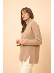 Just Cashmere Kaszmirowy sweter "Louise" w kolorze beżowym rozmiar: S. Brązowe swetry Just Cashmere, s, bez wzorów, z kaszmiru, bez ramiączek. Za 543.99 zł.