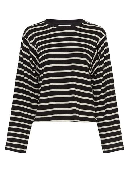 MOSS COPENHAGEN Sweter "Kenina" w kolorze czarno-białym rozmiar: XL. Czarne swetry Moss Copenhagen, xl, bez wzorów, z bawełny, bez ramiączek. Za 201.08 zł.