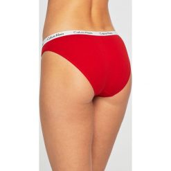 Calvin Klein Underwear - Figi. Czerwone figi Calvin Klein Underwear, xs, bez wzorów, z bawełny. W wyprzedaży za 49.90 zł.