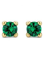 Diamant Exquis Złote kolczyki-wkrętki ze szmaragdami rozmiar: onesize. Zielone kolczyki Diamant Exquis, z szmaragdem, złote. Za 448.99 zł.