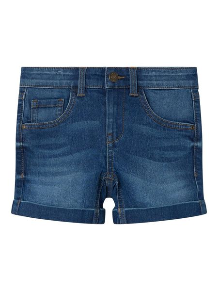 Name it Szorty dżinsowe "Salli" - Slim fit - w kolorze granatowym rozmiar: 152. Niebieskie szorty Name it, bez wzorów, klasyczne. Za 70.45 zł.