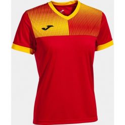 Koszulka damska Joma Eco Supernova czerwona-żółta, S. Czerwone bluzki Joma, s, bez wzorów, z poliesteru, sportowe, bez kołnierzyka, bez ramiączek. Za 176.99 zł.