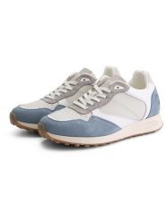 TRAVELIN' Skórzane sneakersy "Crozon" w kolorze błękitno-szarym rozmiar: 40. Niebieskie trampki Travelin', bez wzorów, bez zapięcia. Za 334.60 zł.