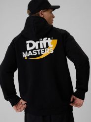 4F Bluza dresowa regular z kapturem uniseks 4F x Drift Masters - czarna XS. Czarne bluzy 4f, xs, bez wzorów, z dresówki, z kapturem. Za 279.99 zł.