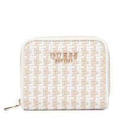 Mały Portfel Damski Guess. Białe portfele Guess, z aplikacjami. Za 219.99 zł.