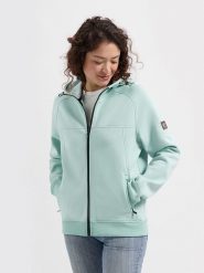 TRAVELIN' Bluza "Sanna" w kolorze miętowym rozmiar: M. Niebieskie bluzy Travelin', m, bez wzorów, bez kaptura. Za 246.53 zł.